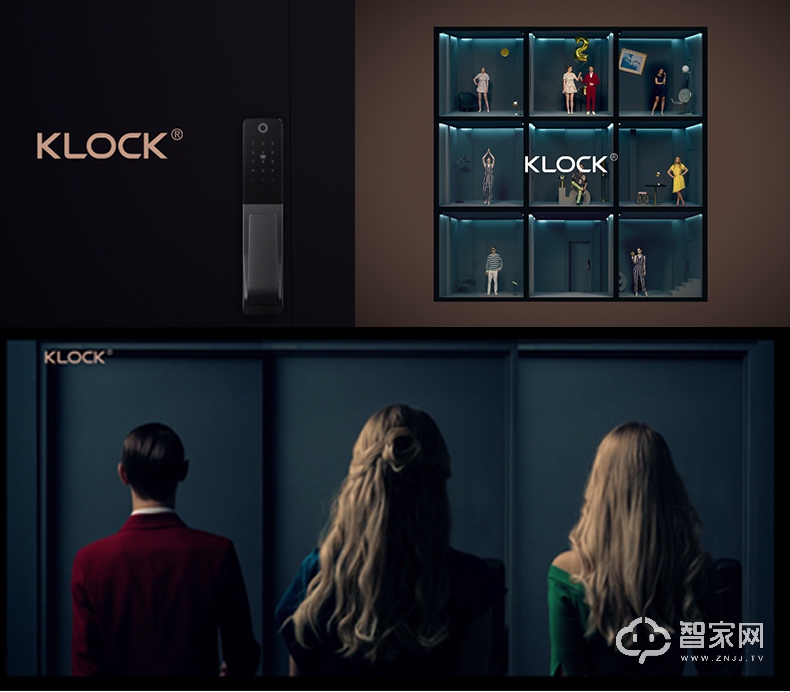 KLOCK智能锁 E-300 电子防盗指纹锁 推拉电子门锁