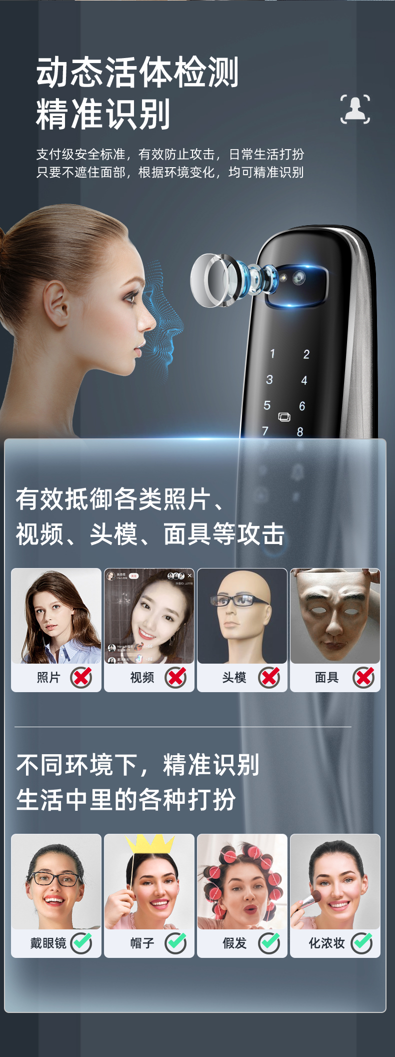 樱花智能锁 3D人脸识别家用全自动电子密码指纹锁